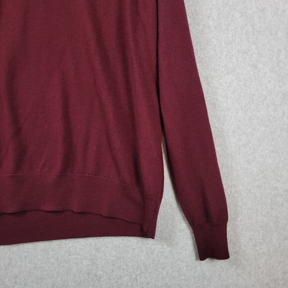 J. CREW Wool Acrylic Knit Burgundy Red Long Sleeve Preppy Sweater Men's XXL 2xl - Picture 5 of 12